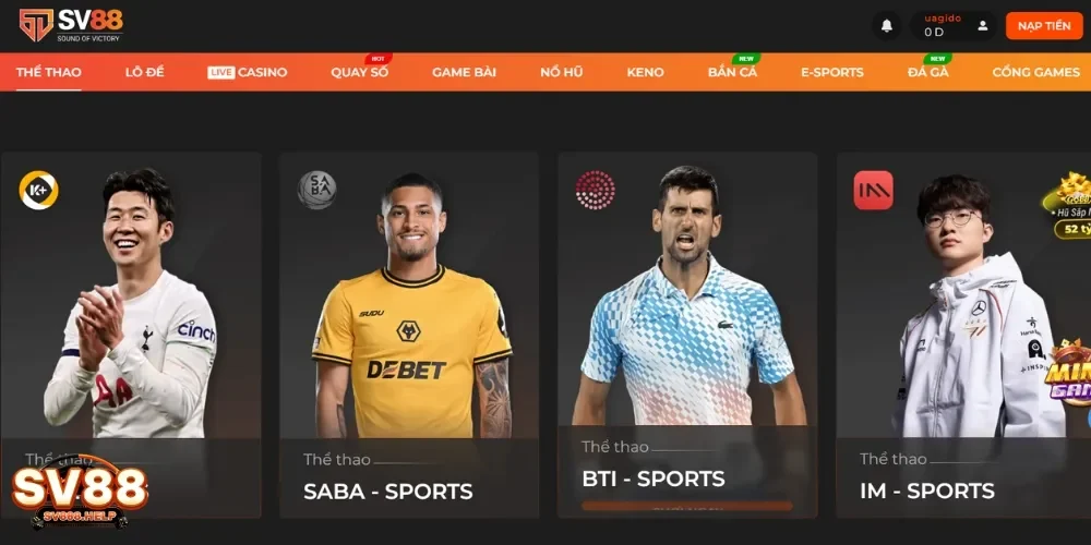 Cược thể thao Sv88 luôn là sản phẩm thu hút đông đảo cược thủ tham gia